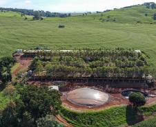 Usina de BioGás - produção de energia gerada a partir, neste caso, dos dejetos de suínos -, em Medianeira, região oeste do Paraná.
