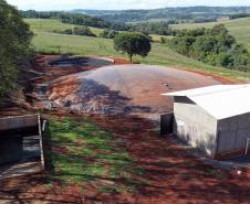 Usina de BioGás - produção de energia gerada a partir, neste caso, dos dejetos de suínos -, em Medianeira, região oeste do Paraná.