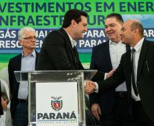 Governador Carlos Massa Ratinho Junior anunciou investimentos de R$ 505 milhões em energia e infraestrutura de gás canalizado para acelerar o crescimento do Paraná.