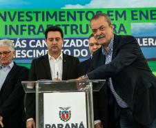 Governador Carlos Massa Ratinho Junior anunciou investimentos de R$ 505 milhões em energia e infraestrutura de gás canalizado para acelerar o crescimento do Paraná.