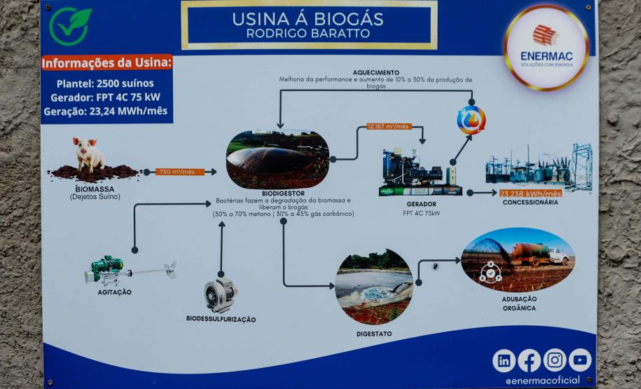 Usina de BioGás - produção de energia gerada a partir, neste caso, dos dejetos de suínos -, em Medianeira, região oeste do Paraná.